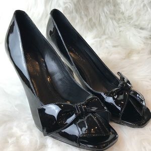 BCBGeneration high heeled pep toe pump heel patent Leather shoes stiletto style